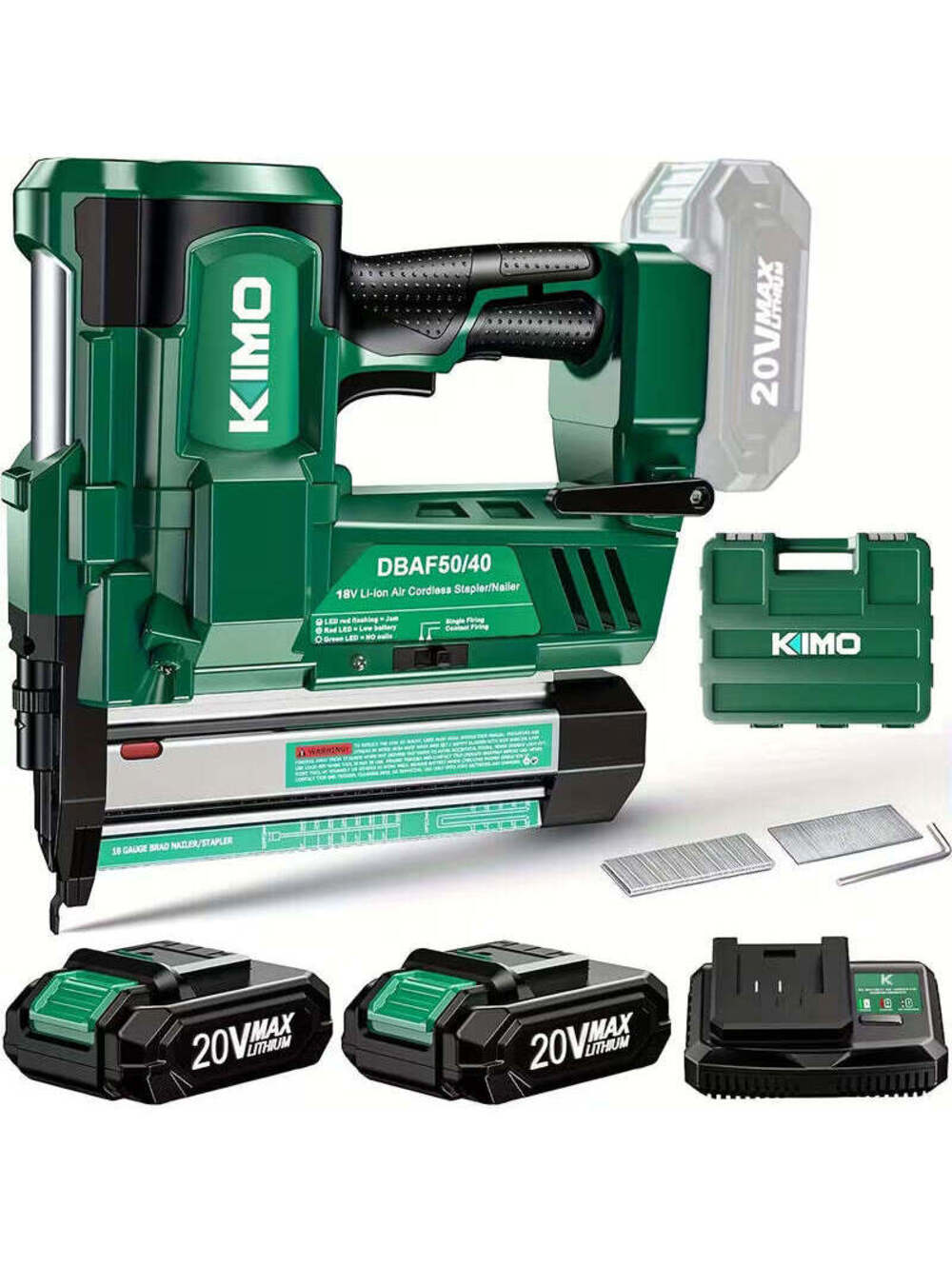 18 Gauge Nail Gun Battery Powered W/2 X 2.0 Battery & Charger